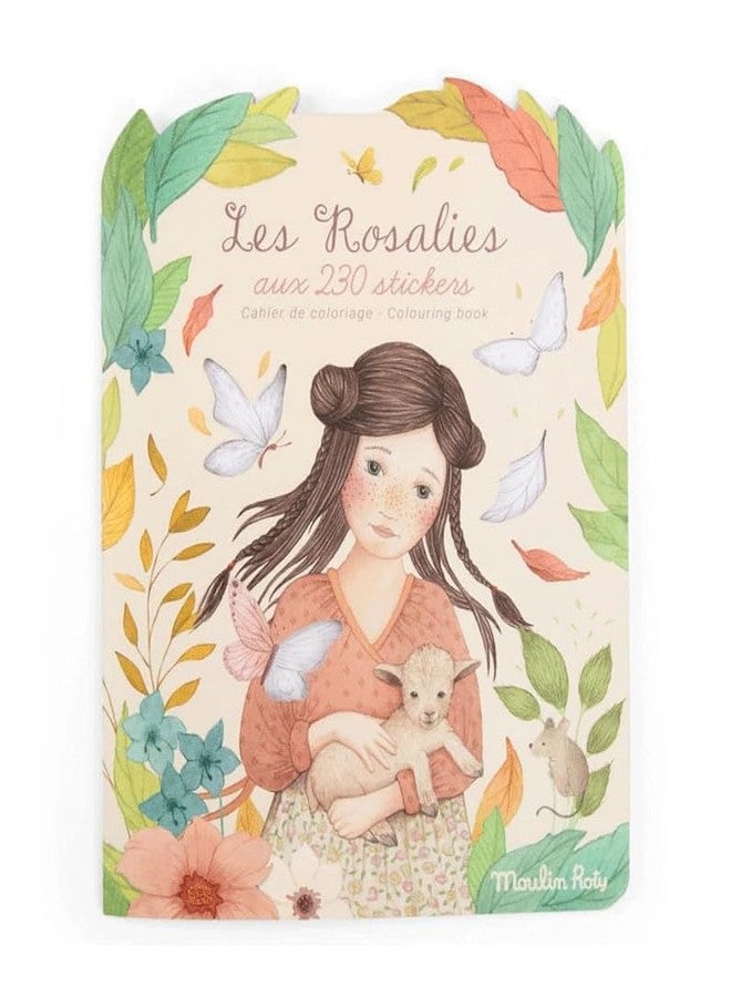 Moulin Roty Colouring Book with Stickers The Rosalies - Image 1